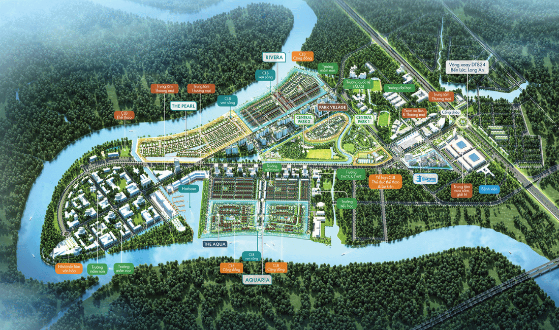 Dự án Ecopark Long An nằm gần các dự án nào? 11 Dự án Waterpoint Long An