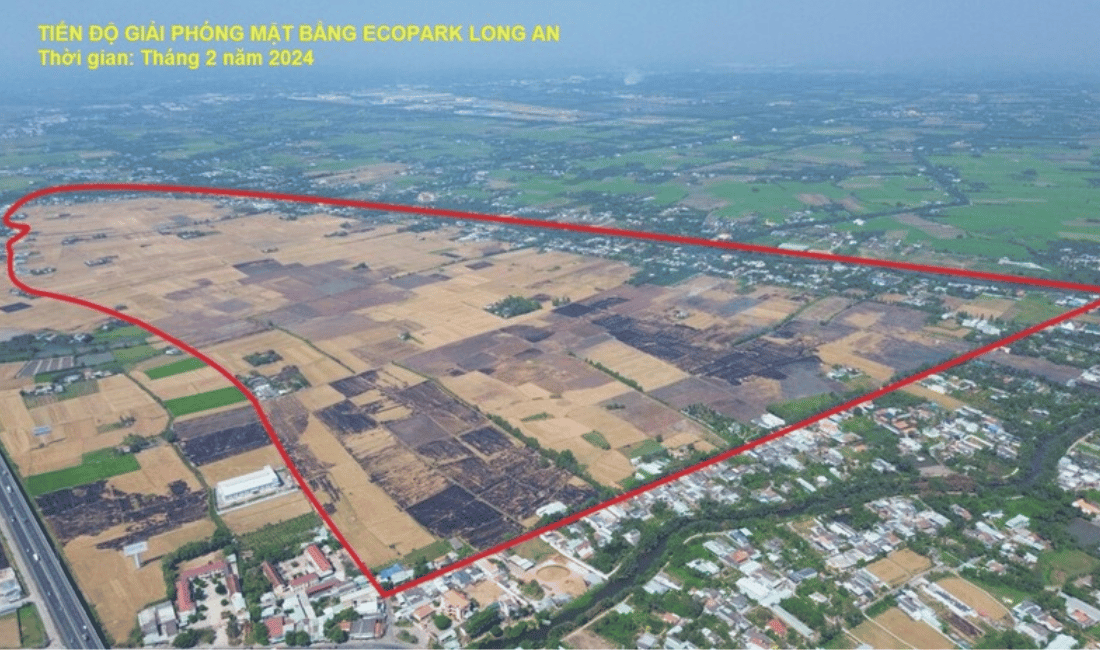 Cập nhật tiến độ Ecopark Long An mới nhất 9 Việc giải phóng mặt bằng hiện đã được hoàn thành