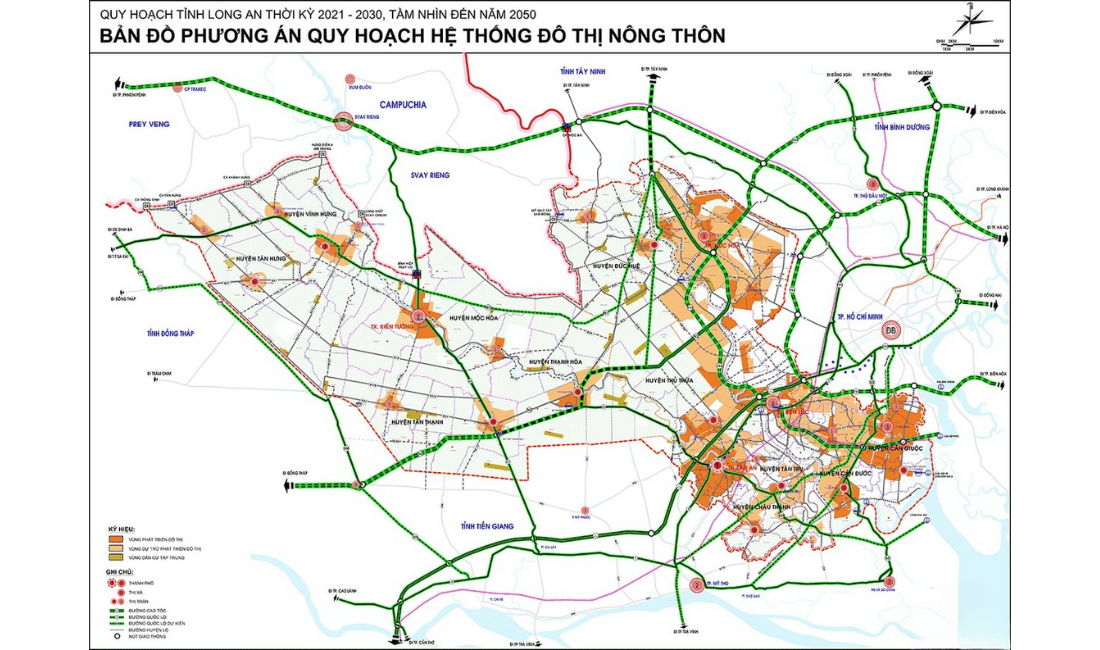 Long An: Vùng đất tiềm năng để đầu tư các dự án Bất động sản 23 Bản đồ quy hoạch tỉnh Long An