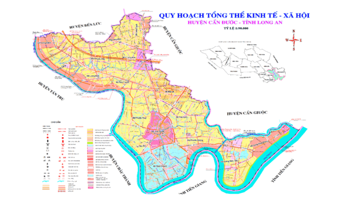 Long An: Vùng đất tiềm năng để đầu tư các dự án Bất động sản 36 Bản đồ quy hoạch Huyện Cần Đước